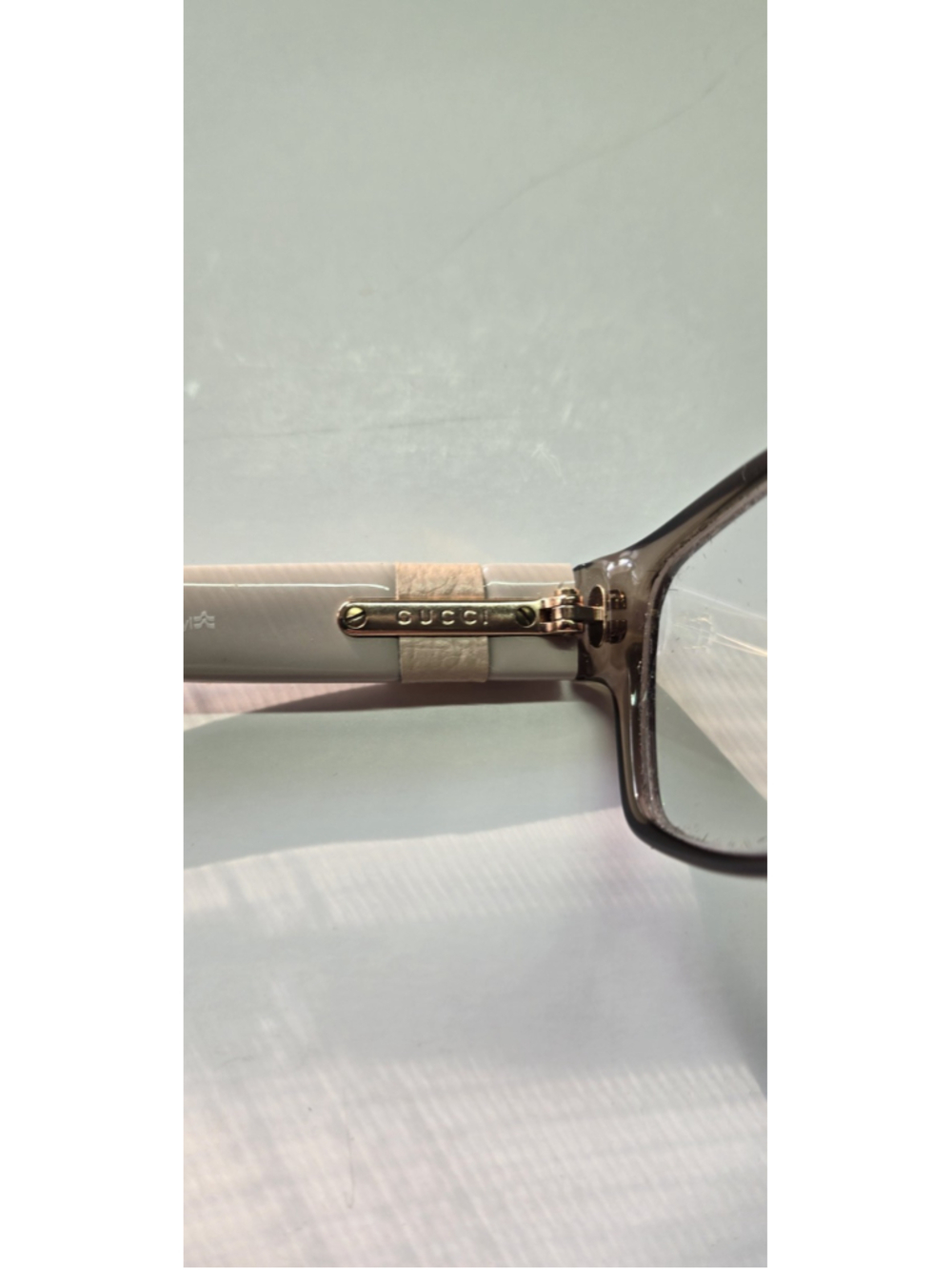 Gucci GG 3773/U Q7O Translucent Brown Beige Eyeglasses Frames Made In Italy - Picture 6 of 12